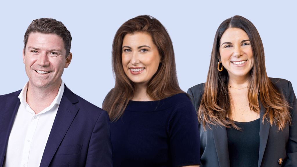 AMS Senior Leaders Cameron Swan, Corinne Casagrande and Melissa Moschetti